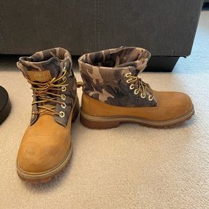 Camo timberland boots